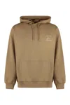 Drôle De Monsieur Slogan Calligraphie Hooded Sweatshirt In Brown