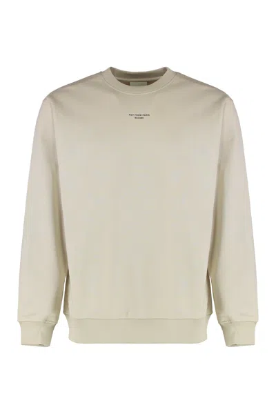 Drôle De Monsieur Slogan Classique Cotton Hoodie In Neutral