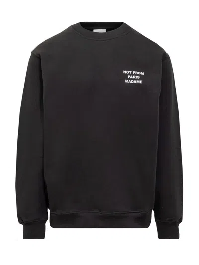Drôle De Monsieur Drole De Monsieur Sweatshirt With Slogan Print In Black