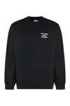 Drôle De Monsieur Black Sweatshirt With Bold Slogan And Elastic Hems In Black