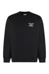 Drôle De Monsieur Black Sweatshirt With Bold Slogan And Elastic Hems In Black