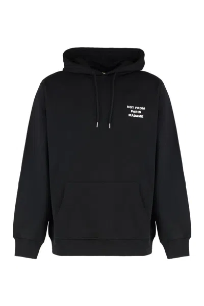 DRÔLE DE MONSIEUR DRÔLE DE MONSIEUR SLOGAN COTTON HOODIE