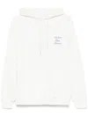 Drôle De Monsieur Slogan-embroidered Hoodie In White