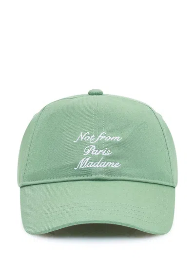Drôle De Monsieur Drole De Monsieur Slogan Hat - Size L In Light Green