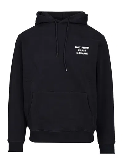 Drôle De Monsieur Slogan Hoodie In Blue
