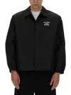 Drôle De Monsieur Black Jacket With Logo