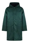 Drôle De Monsieur Slogan Nylon Parka In Green