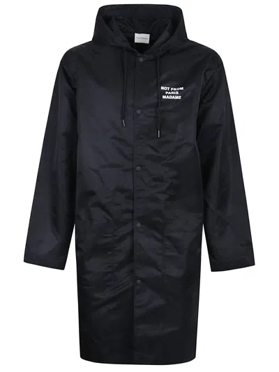 Drôle De Monsieur Slogan Parka In Black