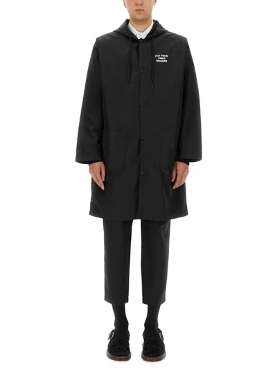 Drôle De Monsieur Slogan Parka In Black