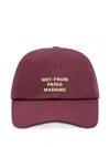 Drôle De Monsieur Cotton Slogan Baseball Cap In Red
