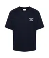 Drôle De Monsieur Black Crewneck T-shirt With Slogan Print On The Front And Back In Black