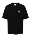 Drôle De Monsieur Black Crewneck T-shirt With Slogan Print On The Front And Back In Black