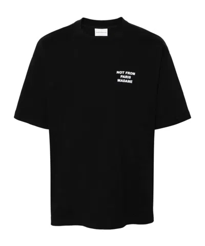 DRÔLE DE MONSIEUR DRÔLE DE MONSIEUR SLOGAN PRINTED CREWNECK T-SHIRT