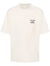 Drôle De Monsieur Slogan-print Cotton T-shirt In Neutrals