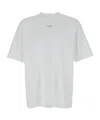 Drôle De Monsieur 'slogan Classique' White Classic T-shirt With Logo Print In White