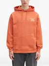 Drôle De Monsieur Nfpm Hooded Cotton Sweatshirt In Orange