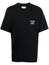 Drôle De Monsieur Black Crewneck T-shirt With Slogan Print On The Front And Back In Schwarz
