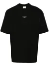 Drôle De Monsieur Black Classic Nfpm T-shirt With Logo Print In Cotton Blend Man In Black