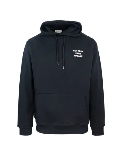 Drôle De Monsieur Slogan Sweatshirt - Black In Blue