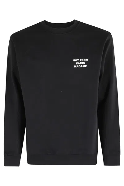 Drôle De Monsieur Slogan Sweatshirt In Black