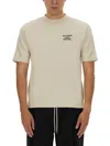 Drôle De Monsieur White Crewneck T-shirt With Slogan Print On The Front And Back In Cotton Man