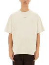 Drôle De Monsieur "slogan" T-shirt In Ivory