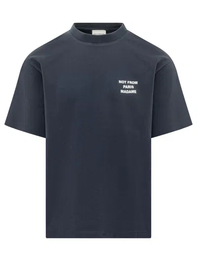 Drôle De Monsieur Drole De Monsieur Slogan T-shirt In Navy
