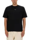 Drôle De Monsieur Black Classic Nfpm T-shirt With Logo Print In Cotton Blend Man In Black