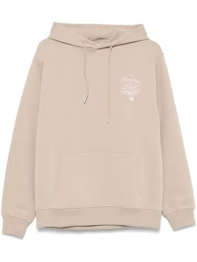 Drôle De Monsieur Slogan Vignes Hoodie In Brown