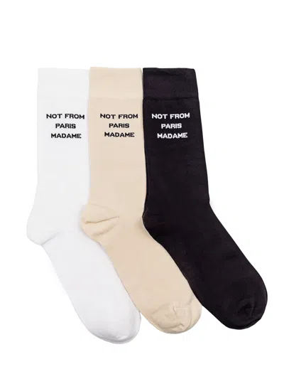 Drôle De Monsieur Socks Set With Logo In Multicolor