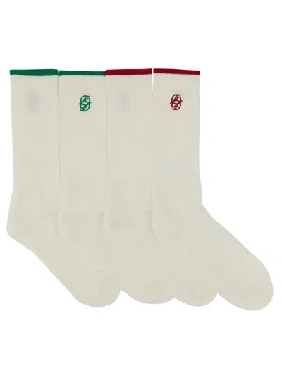 Drôle De Monsieur Socks With Logo In Neutral