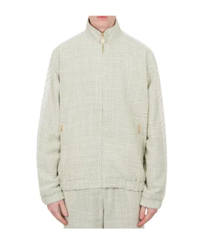 Drôle De Monsieur Stand Collar Casual Jacket In Neutral