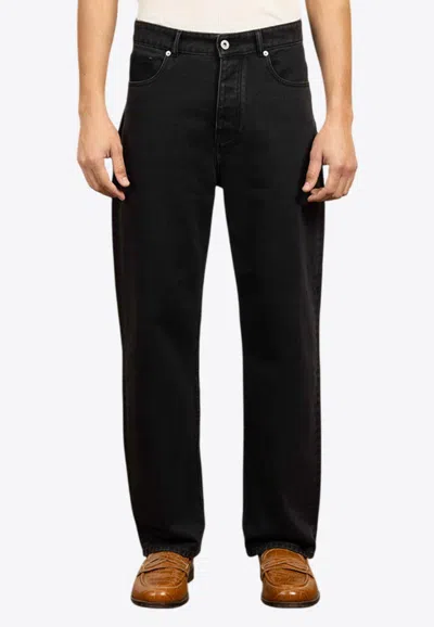 DRÔLE DE MONSIEUR STRAIGHT-LEG STITCHED JEANS