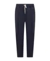 Drôle De Monsieur Elastic Waistband Cropped Cargo Trousers In Black