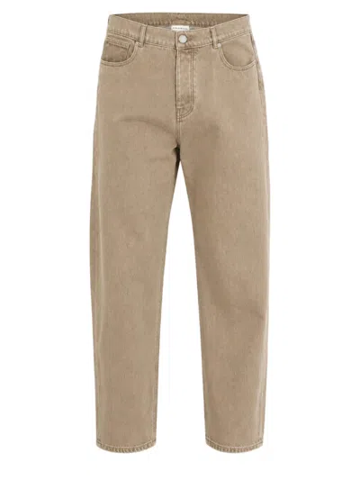 Drôle De Monsieur Straight-leg Denim Jeans With Classic Five-pocket Design In Brown