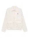 Drôle De Monsieur Striped Jacket In Neutrals