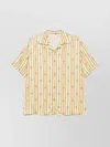 Drôle De Monsieur Striped Jewel Shirt Short Sleeves In Multi