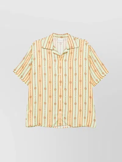 DRÔLE DE MONSIEUR STRIPED JEWEL SHIRT SHORT SLEEVES