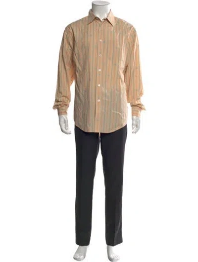 Pre-owned Drôle De Monsieur Striped Long Sleeve Shirt In Neutral