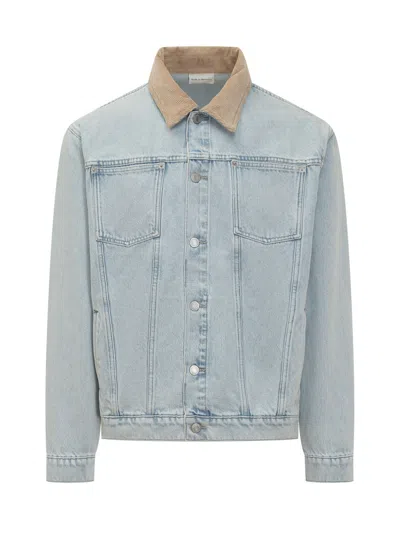 Drôle De Monsieur Drole De Monsieur Stylish Jacket With Unique Collar In Light Blue