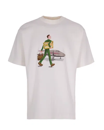 Drôle De Monsieur Drole De Monsieur Stylish Men's T-shirt In Off White