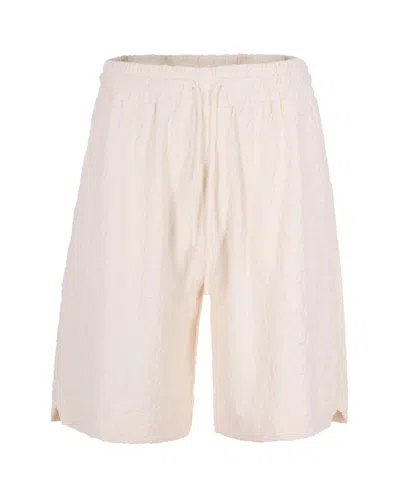 Drôle De Monsieur Drole De Monsieur Stylish Off White Shorts For Men