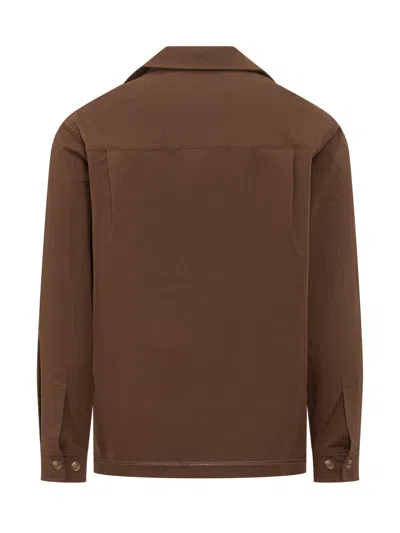 Drôle De Monsieur Drole De Monsieur Stylish Shirt With Unique Design In Brown
