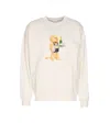 Drôle De Monsieur Long Sleeve Crewneck Sweater Print In Gray