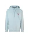 Drôle De Monsieur Logo Embroidered Hooded Sweatshirt In Blue