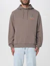 Drôle De Monsieur Logo-embroidered Cotton Hoodie In Brown