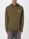 Drôle De Monsieur Le Slogan Cotton Hoodie In Green