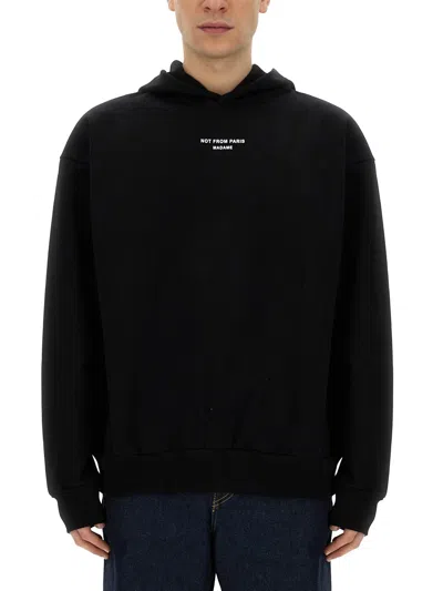 Drôle De Monsieur Sweatshirt With Logo In Black