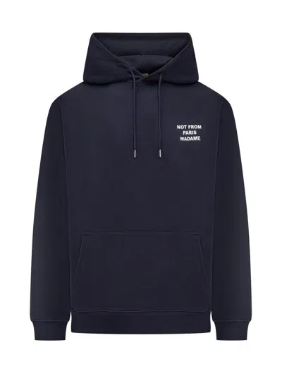 DRÔLE DE MONSIEUR BLUE HOODIE WITH LOGO