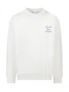 Drôle De Monsieur Logo Crew Neck Sweatshirt In Off White